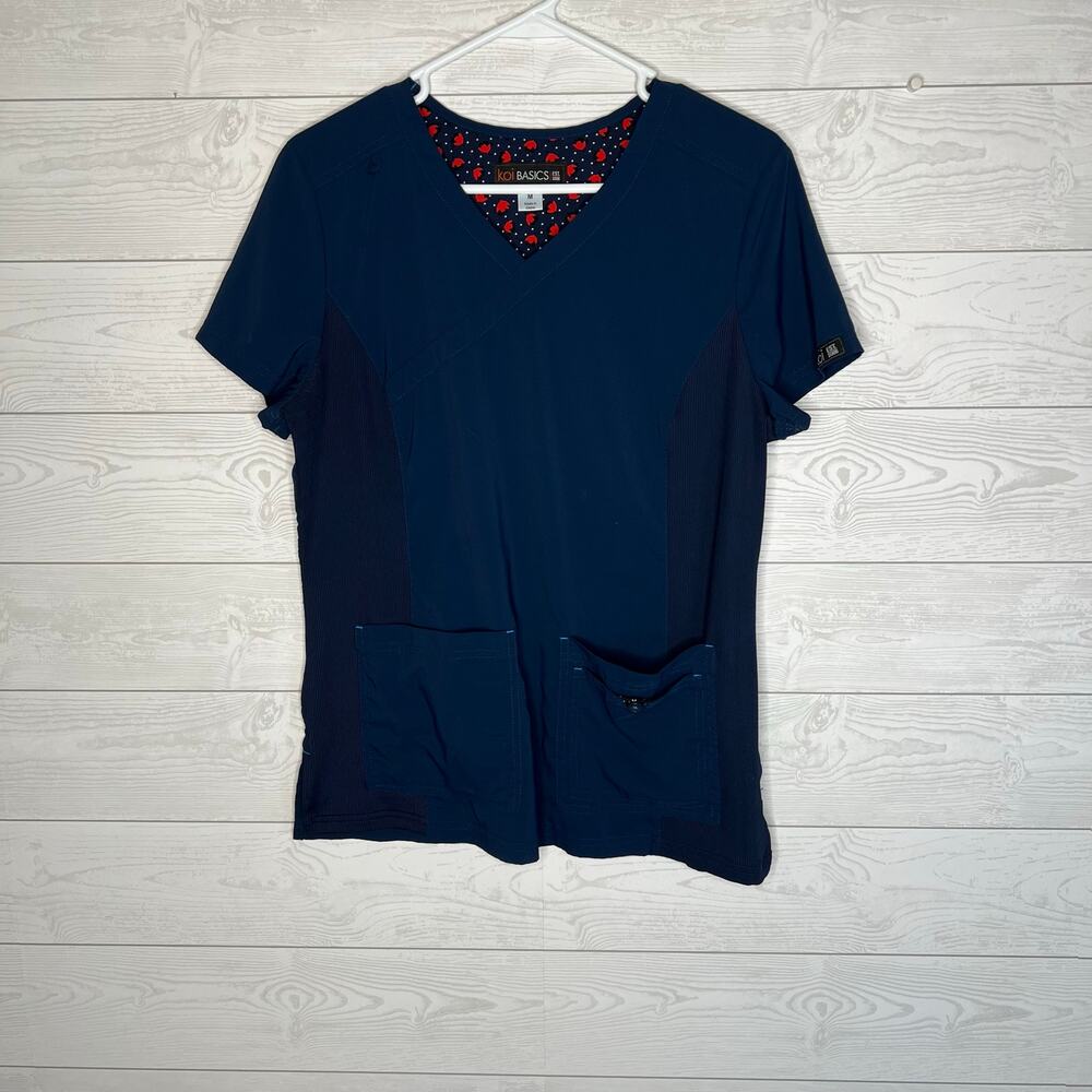 Koi Basics Navy scrub top Size medium